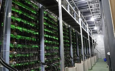 A modern mining farm using renewable energy sources